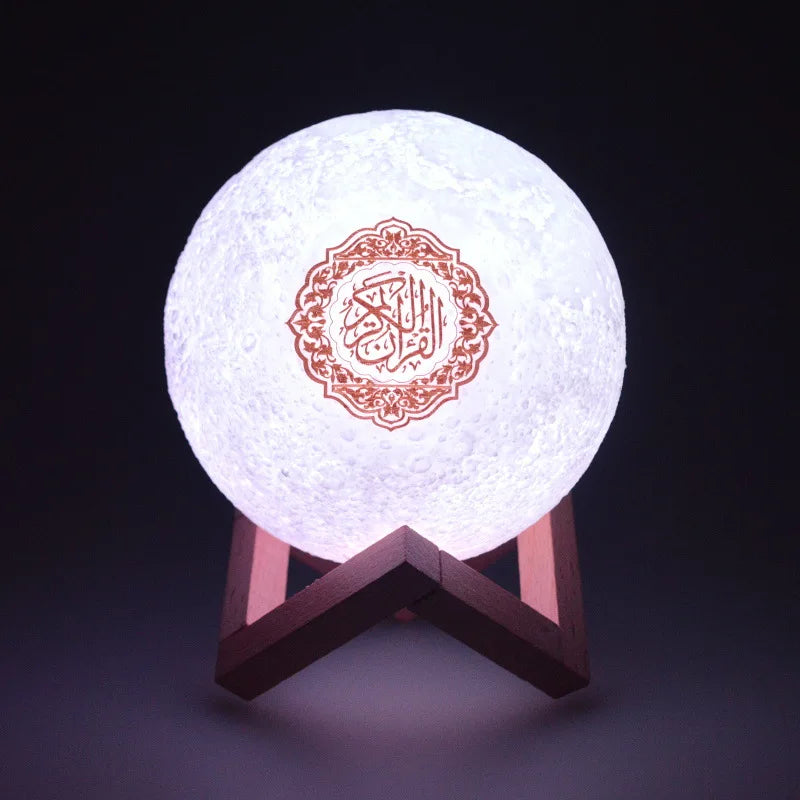 Bluetooth Speakers Wireless Muslim Night Light Quran speakers 3D Moon With APP Control Quran Speaekr Koran Touch Lamp