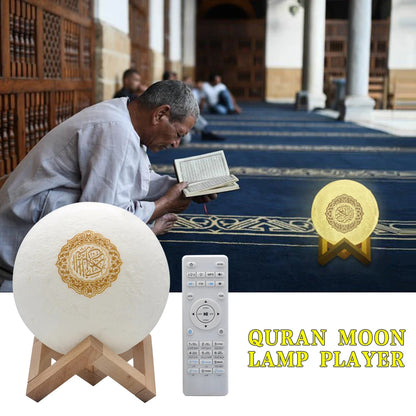 Bluetooth Speakers Wireless Muslim Night Light Quran speakers 3D Moon With APP Control Quran Speaekr Koran Touch Lamp