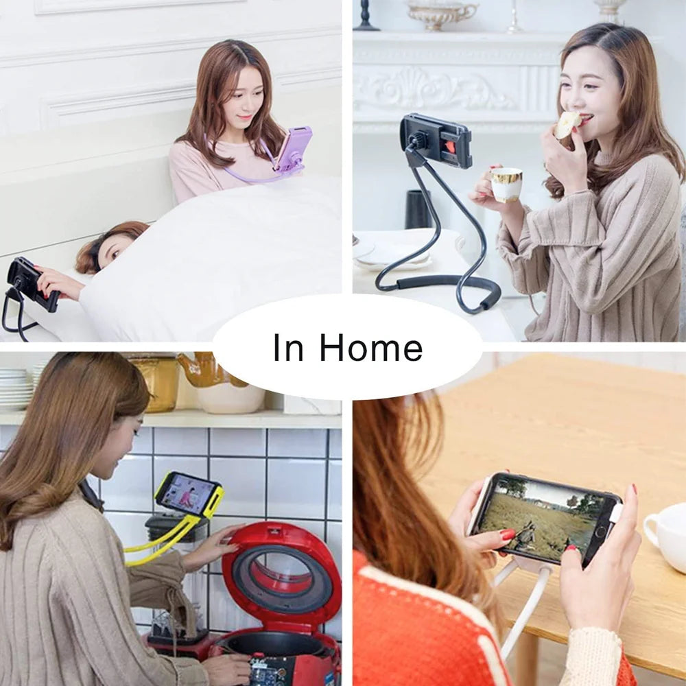 Lazy Neck Mobile Phone Holder Flexible Neck Lazy Necklace Tablet Holder Stand For Cellphone Tablets for iPhone Huawei Xiaomi