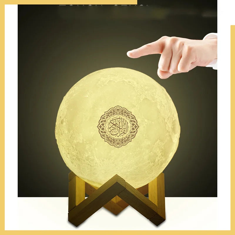 Bluetooth Speakers Wireless Muslim Night Light Quran speakers 3D Moon With APP Control Quran Speaekr Koran Touch Lamp