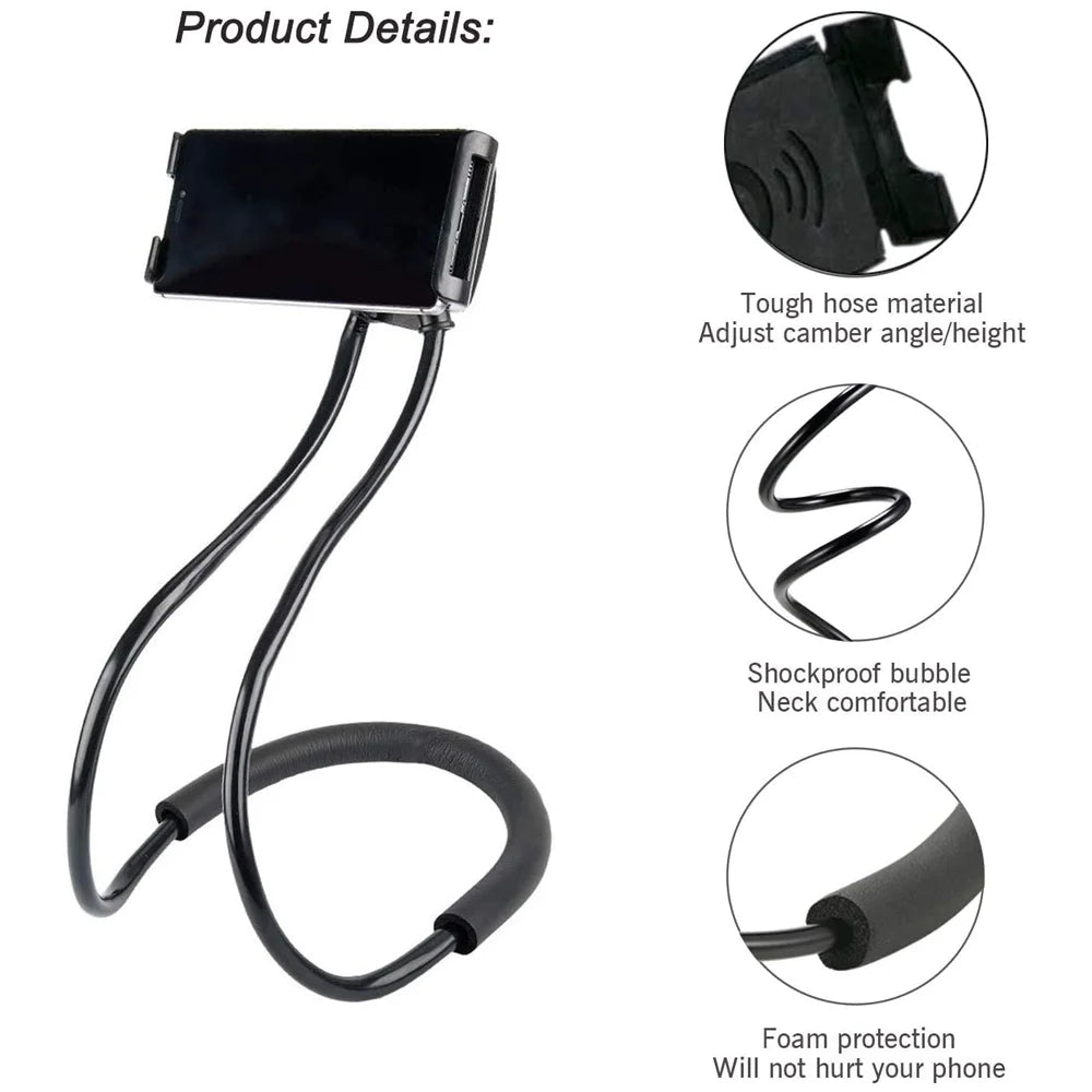 Lazy Neck Mobile Phone Holder Flexible Neck Lazy Necklace Tablet Holder Stand For Cellphone Tablets for iPhone Huawei Xiaomi