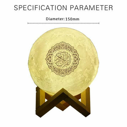 Bluetooth Speakers Wireless Muslim Night Light Quran speakers 3D Moon With APP Control Quran Speaekr Koran Touch Lamp